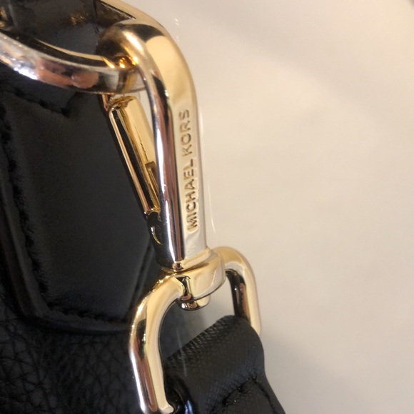 MICHAEL KORS Tumbled Black Leather Crossbody Satchel - Picture 12 of 17